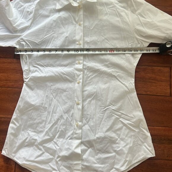 ROHE Women's Shirt Cotton White Button Down Size 42 US Size 10 - Picture 6 of 7
